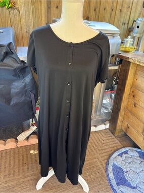 Ekouaer T Shirt dress Loungewear Black sz XL